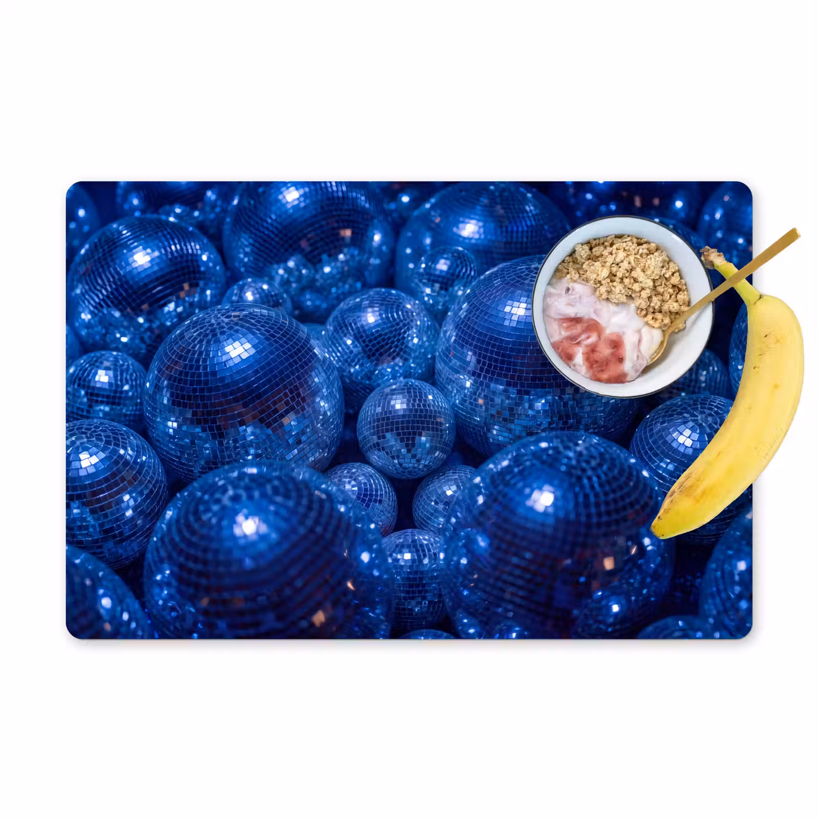 Placemat - 6 stuks - Discobal - Feest - Blauw — 1