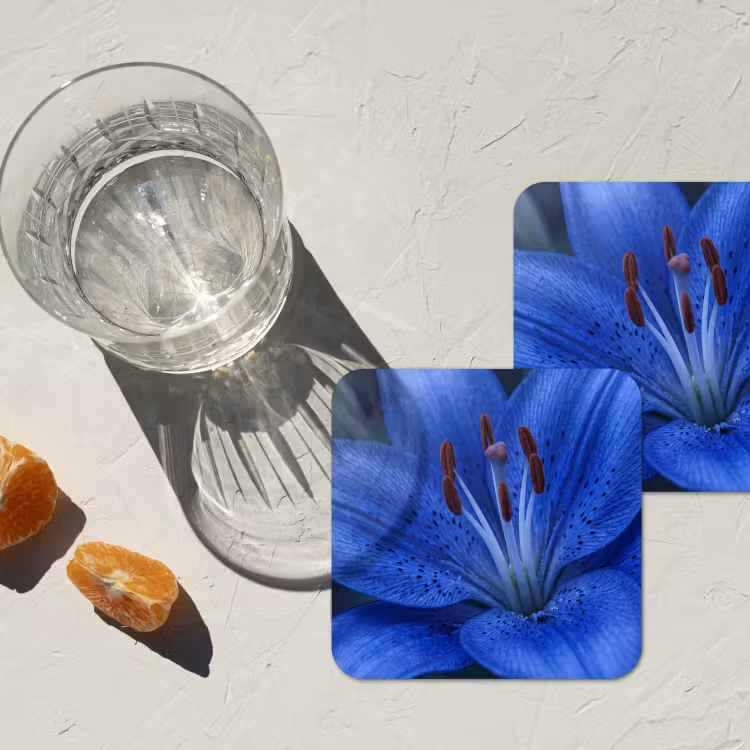 Onderzetter - Blauwe bloem - Natuur — 2