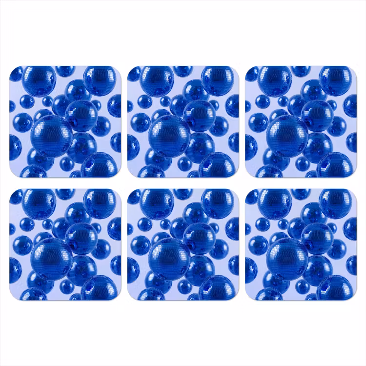 Onderzetter - Blauwe disco bal — 1