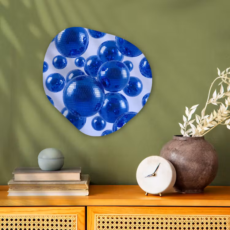 Organisch schilderij - Forex - Blauwe disco bal — 2