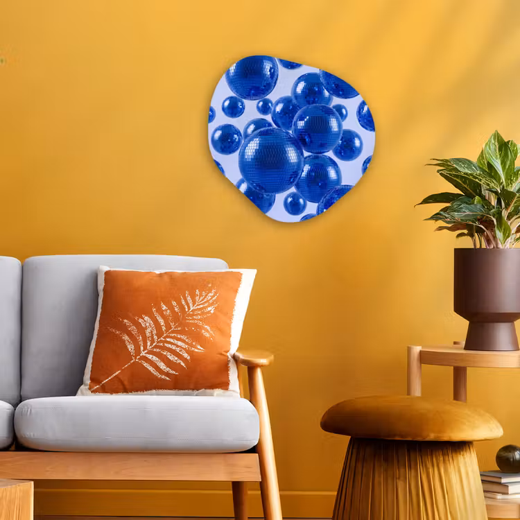 Organisch schilderij - Forex - Blauwe disco bal — 3