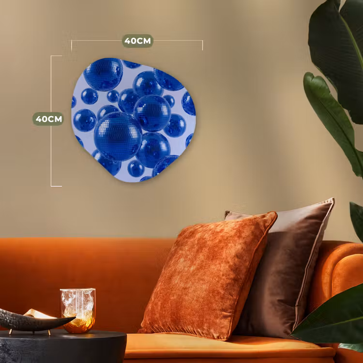 Organisch schilderij - Forex - Blauwe disco bal — 4
