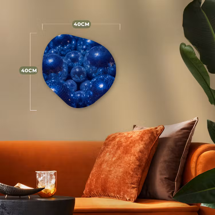 Organisch schilderij - Forex - Discobal - Feest - Blauw — 4