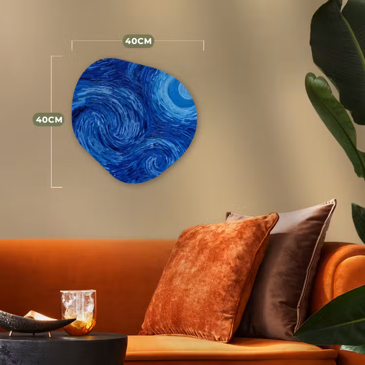 Organisch schilderij - Forex - Wervelingen - Blauw - Modern — 4