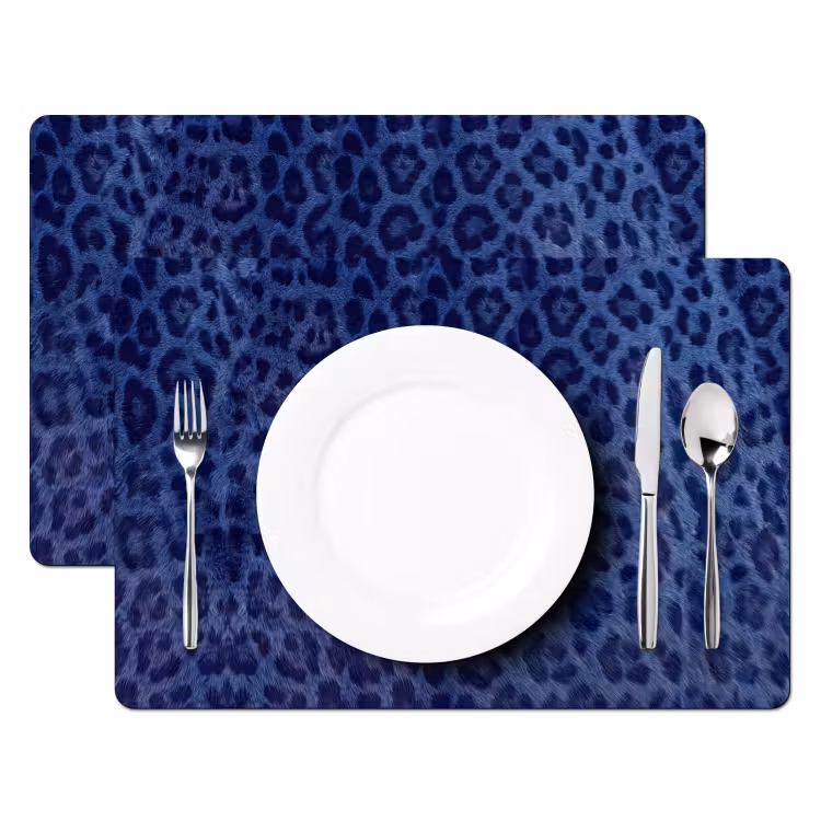 Placemat - 6 stuks - Patroon - Blauw - Abstract — 2