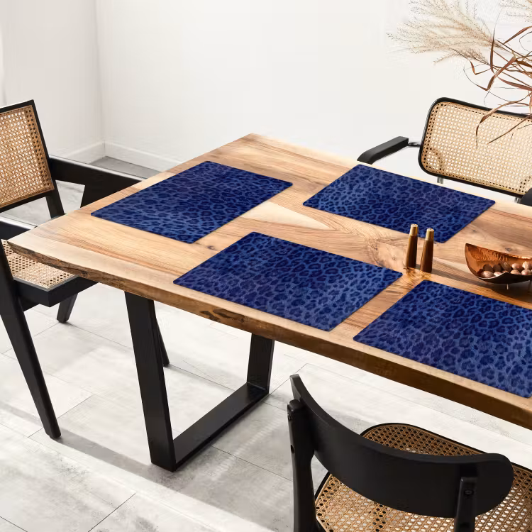 Placemat - 6 stuks - Patroon - Blauw - Abstract — 3