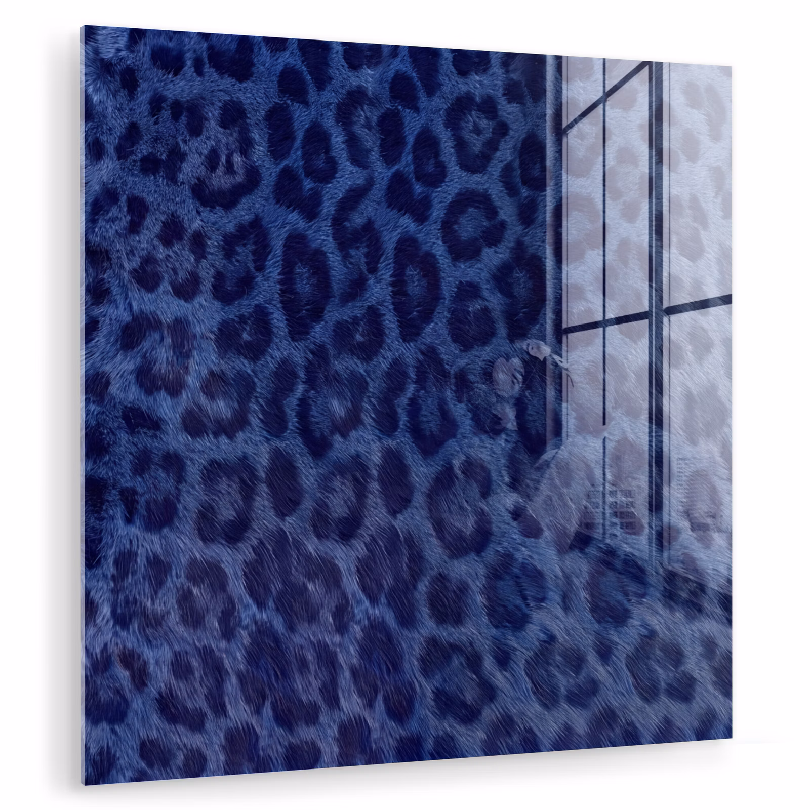 Glas schilderij - Patroon - Blauw - Abstract — 1