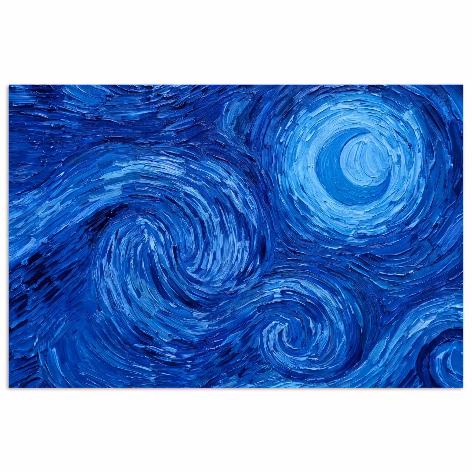 Poster - Wervelingen - Blauw - Modern — 1