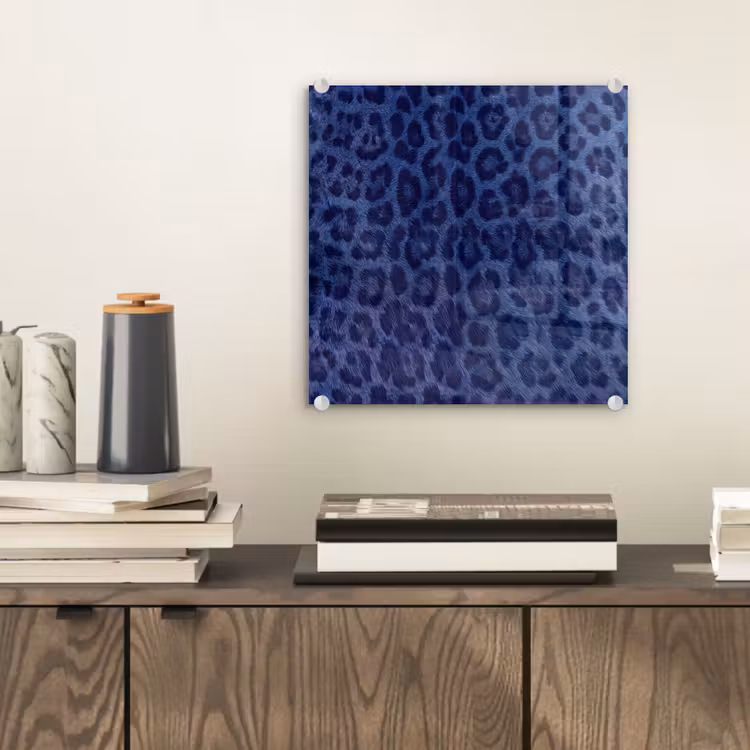 Glas schilderij - Patroon - Blauw - Abstract — 2