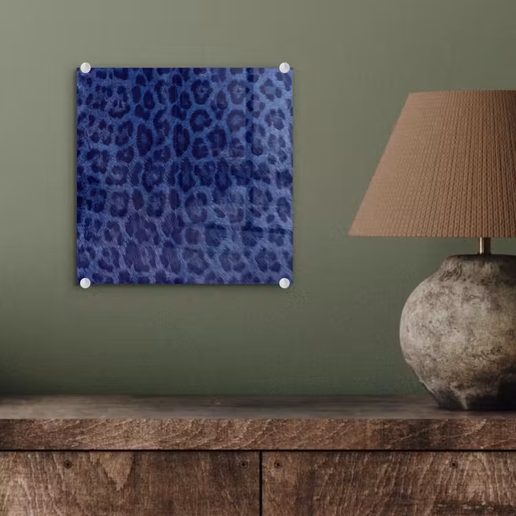 Glas schilderij - Patroon - Blauw - Abstract — 4