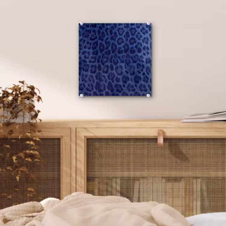 Glas schilderij - Patroon - Blauw - Abstract — 5