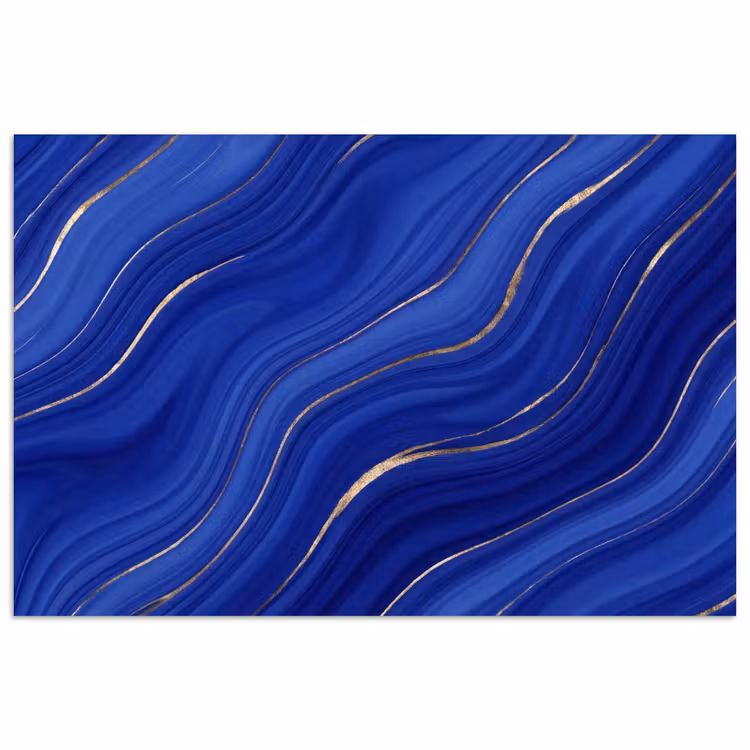 Poster - Abstract - Lijnen - Blauw — 1