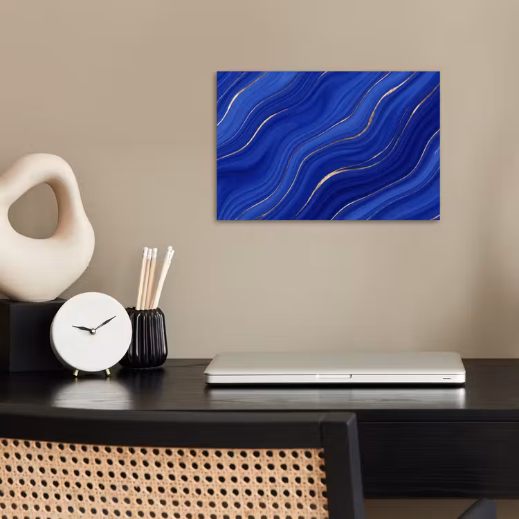 Poster - Abstract - Lijnen - Blauw — 2