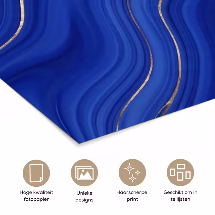 Poster - Abstract - Lijnen - Blauw — 5
