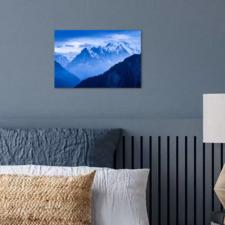 Poster - Bergen - Sneeuw - Blauw — 3
