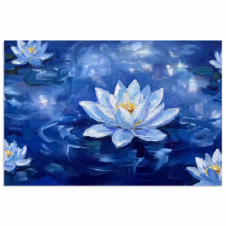 Poster - Blauwe waterlelie - Water — 1