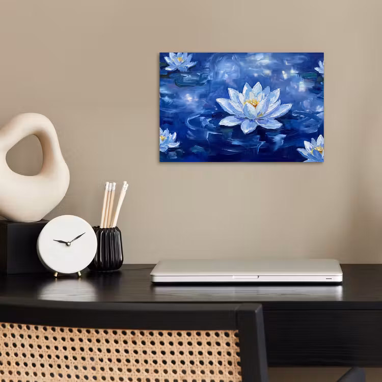 Poster - Blauwe waterlelie - Water — 2