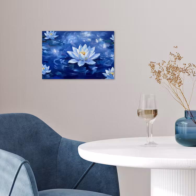 Poster - Blauwe waterlelie - Water — 4