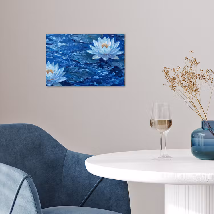 Poster - Bloemen - Water - Blauw — 4