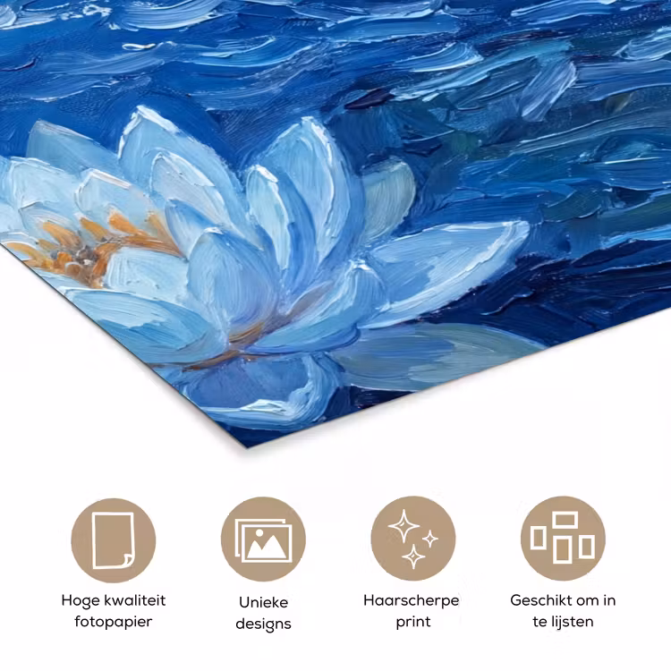 Poster - Bloemen - Water - Blauw — 5