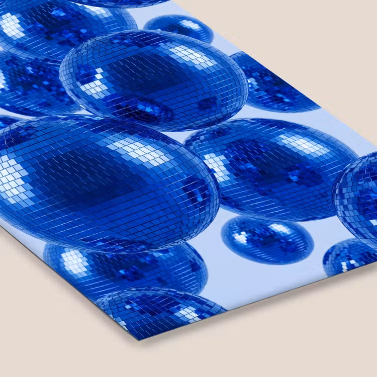 Poster met lijst - Blauwe disco bal — 7