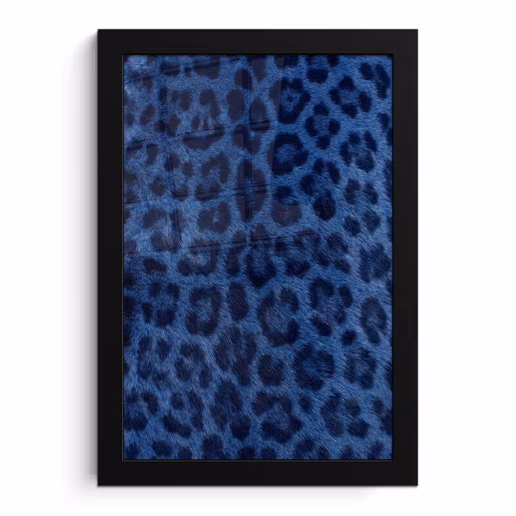 Poster met lijst - Patroon - Blauw - Abstract — 1