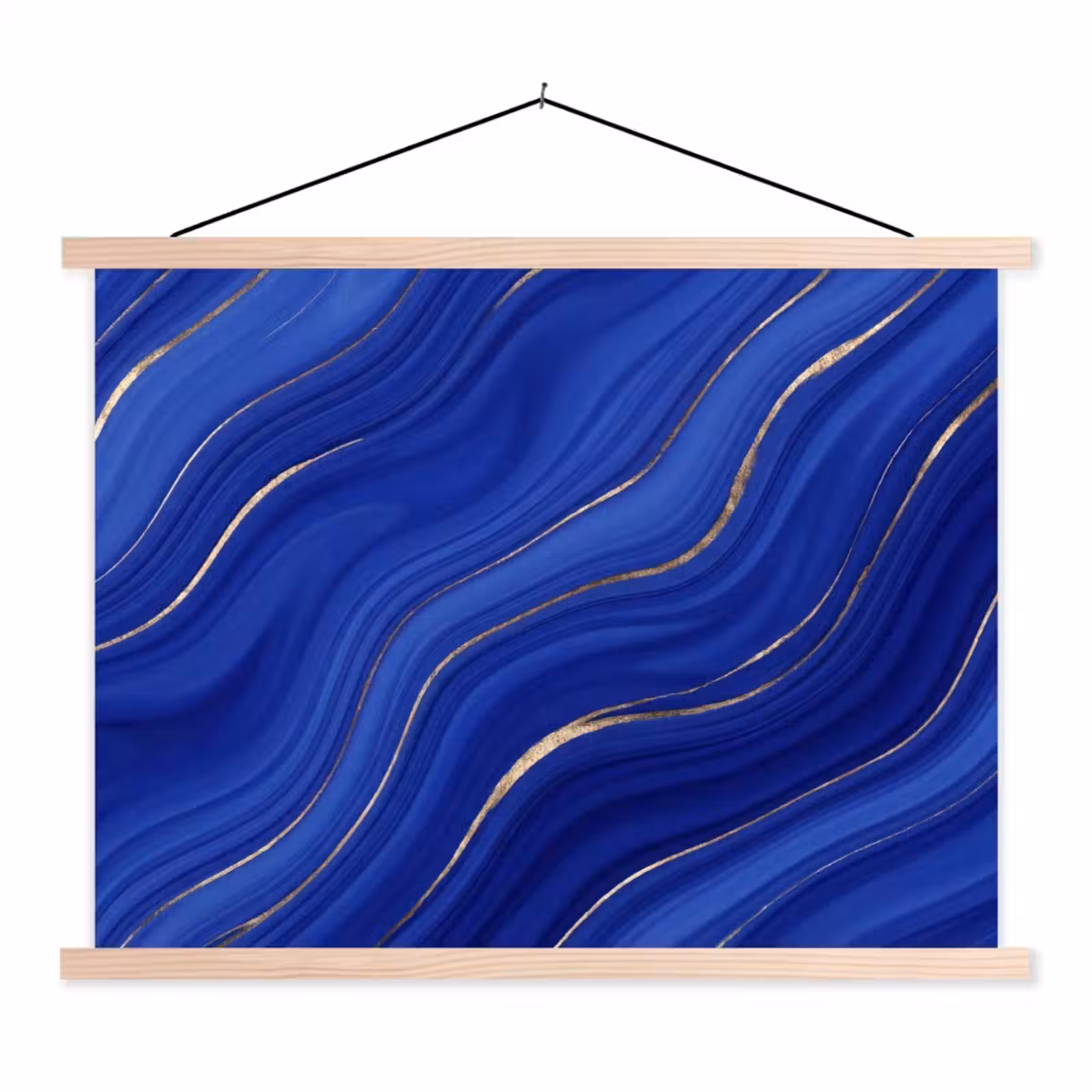Schoolplaat - Abstract - Lijnen - Blauw — 1