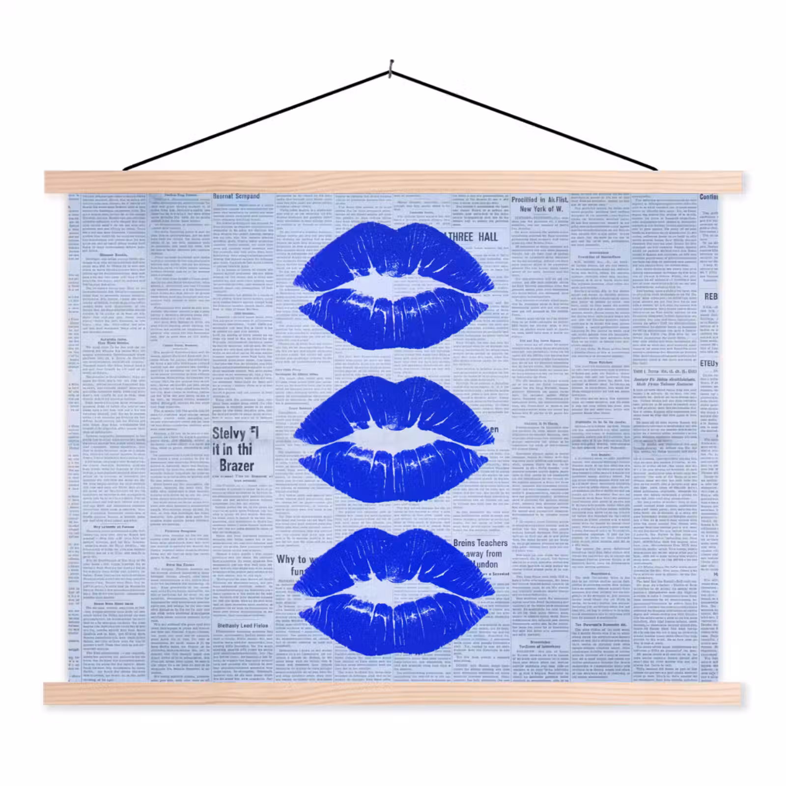 Schoolplaat - Blauwe lippen krant — 1