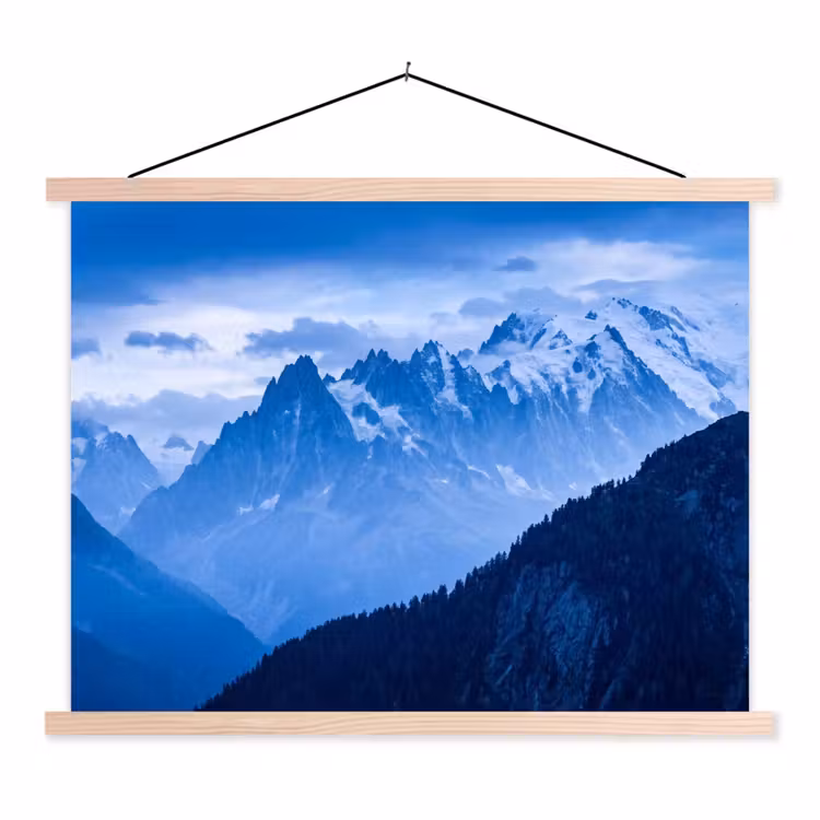 Schoolplaat - Bergen - Sneeuw - Blauw — 1