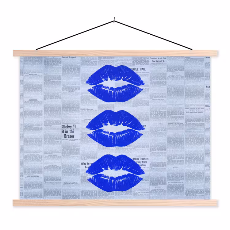 Schoolplaat - Blauwe lippen krant — 1
