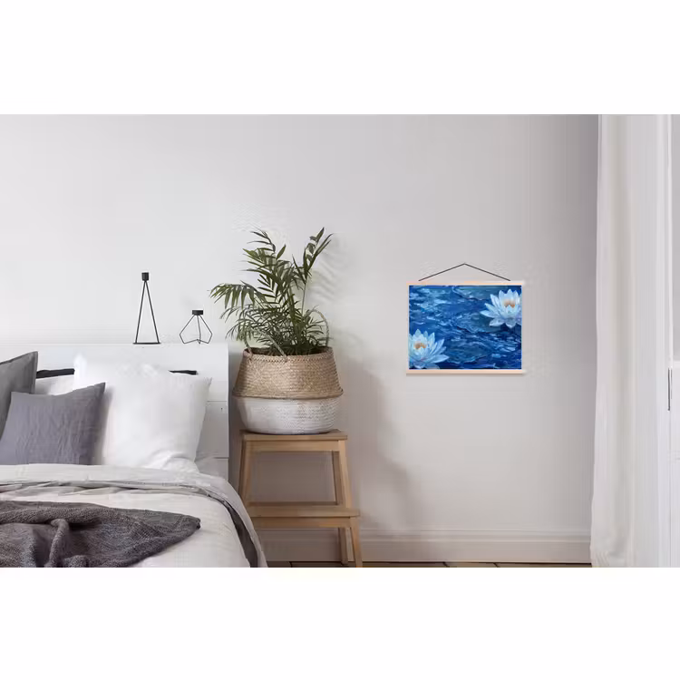 Schoolplaat - Bloemen - Water - Blauw — 2