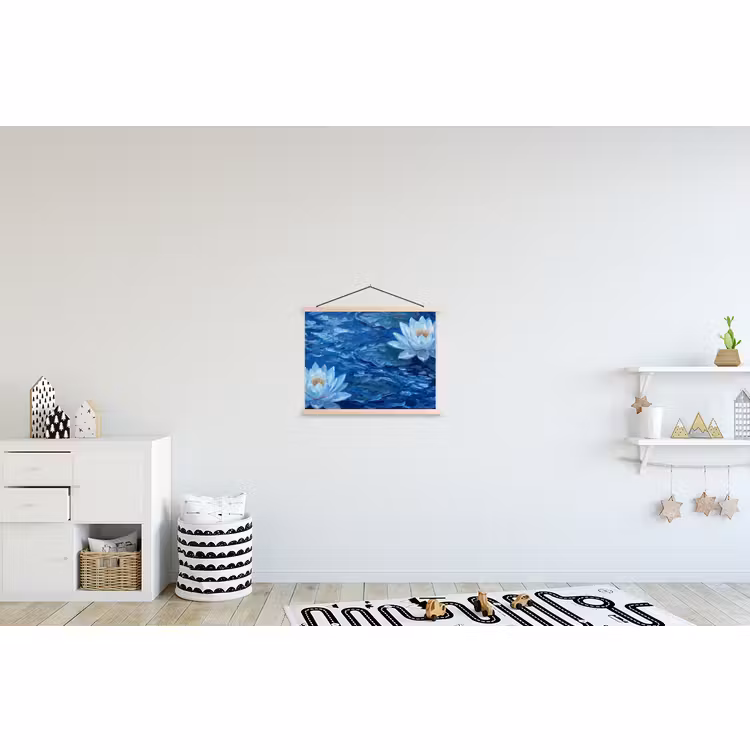 Schoolplaat - Bloemen - Water - Blauw — 3