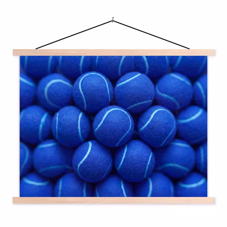 Schoolplaat - Tennisbal - Blauw - Sport — 1