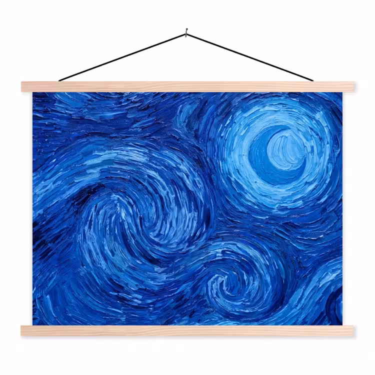 Schoolplaat - Wervelingen - Blauw - Modern — 1