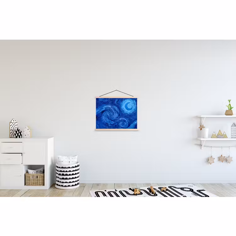 Schoolplaat - Wervelingen - Blauw - Modern — 3