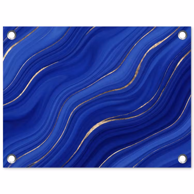 Tuinposter - Abstract - Lijnen - Blauw — 1