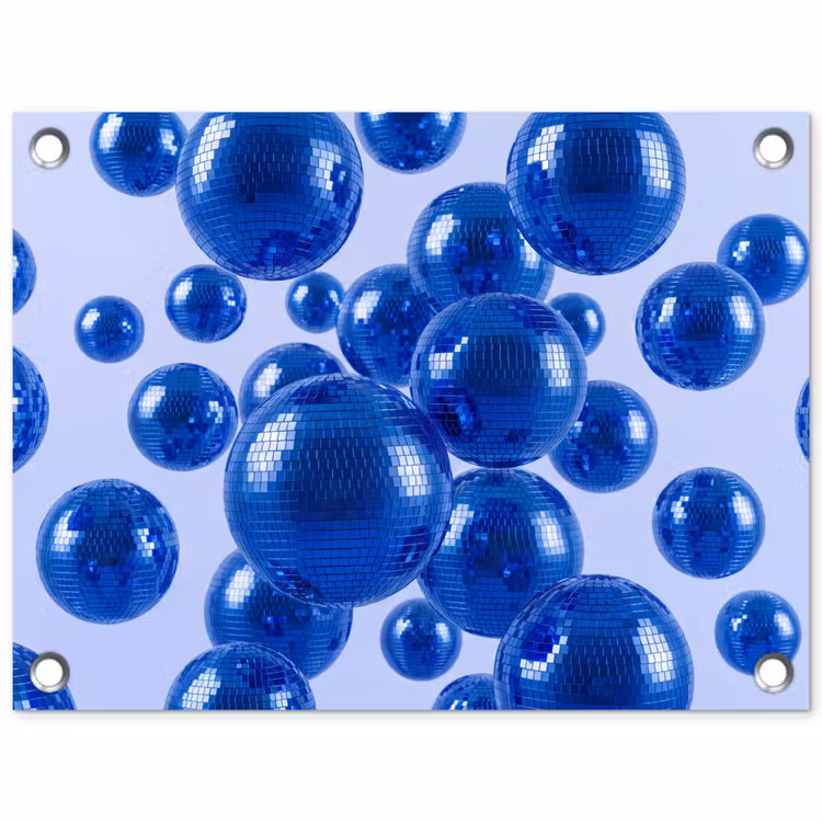 Tuinposter - Blauwe disco bal — 1