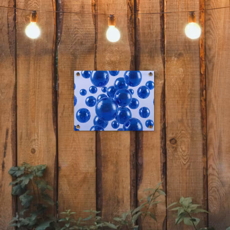Tuinposter - Blauwe disco bal — 2
