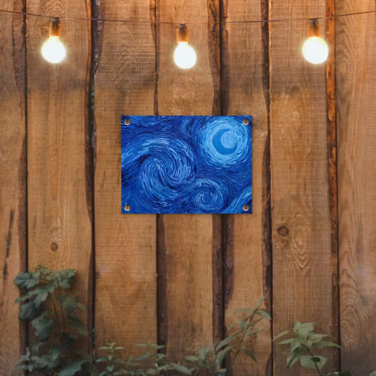 Tuinposter - Wervelingen - Blauw - Modern — 2