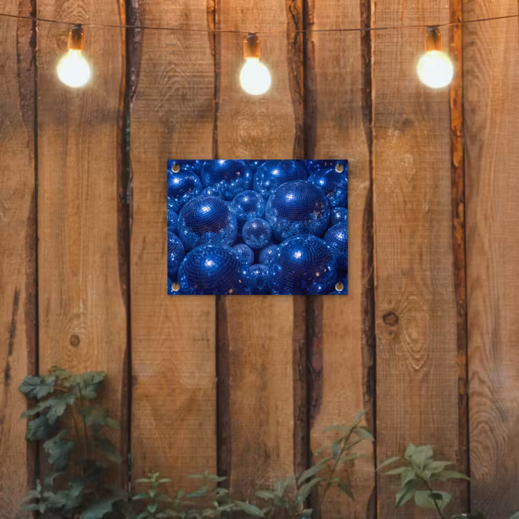 Tuinposter - Discobal - Feest - Blauw — 2