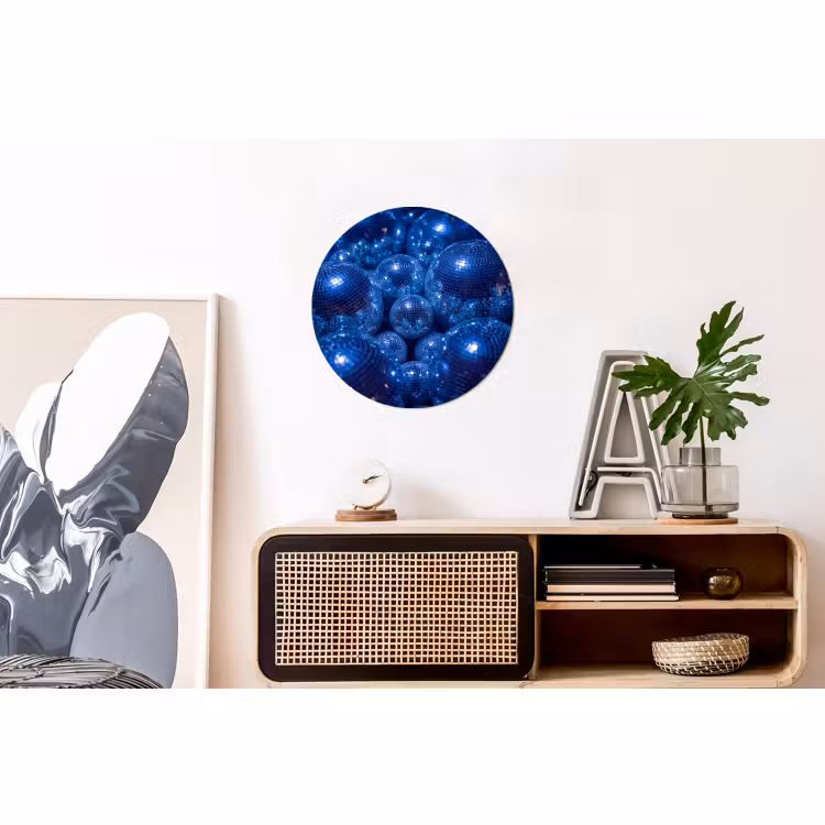 Wandcirkel - Aluminium - Discobal - Feest - Blauw — 3