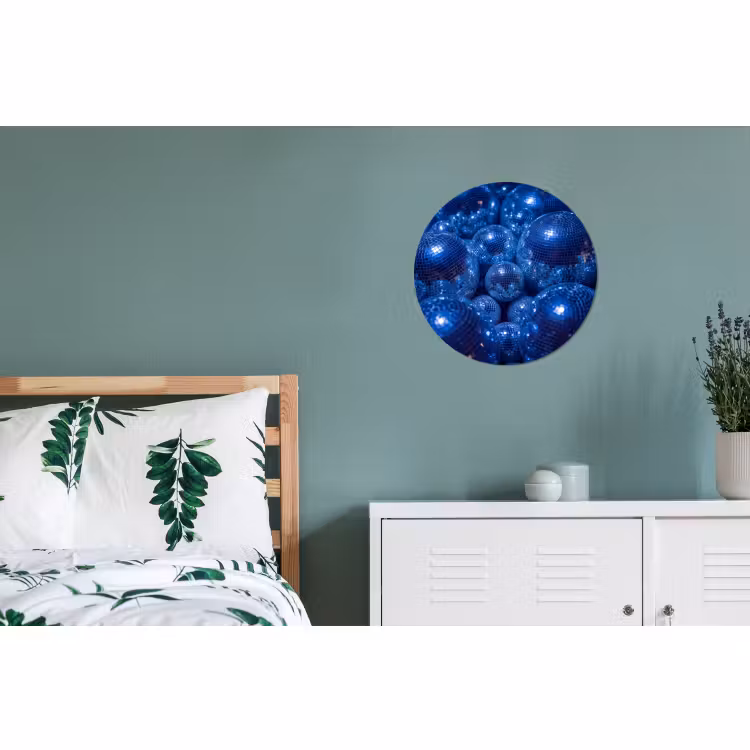 Wandcirkel - Aluminium - Discobal - Feest - Blauw — 4