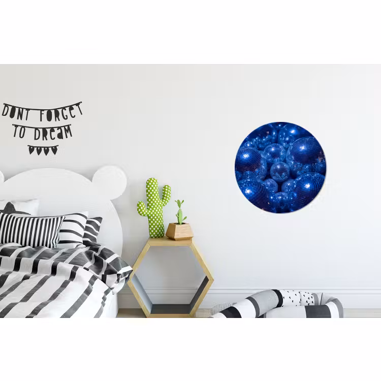 Wandcirkel - Aluminium - Discobal - Feest - Blauw — 5