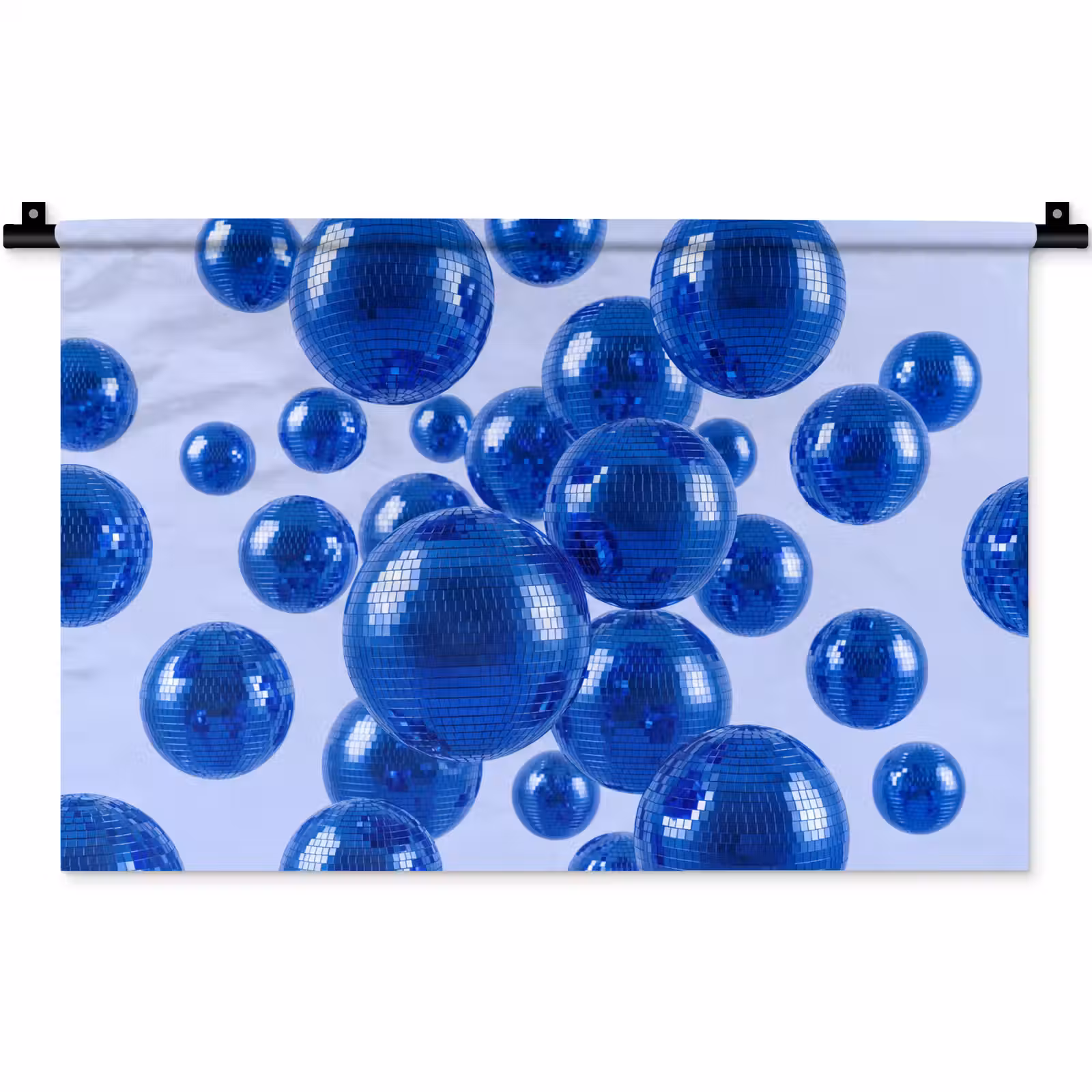 Wandkleed - Blauwe disco bal — 1