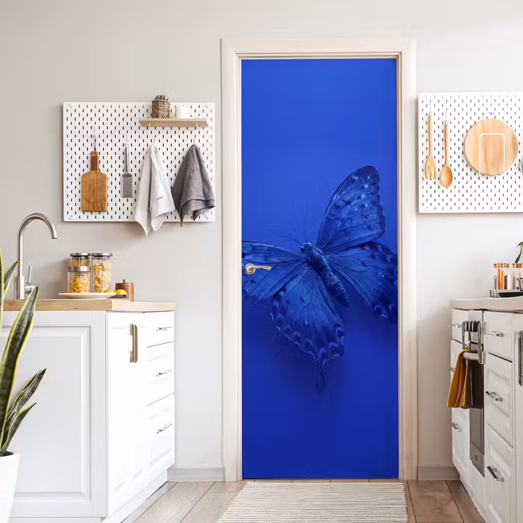 Deursticker - Blauwe vlinder - Insect — 7