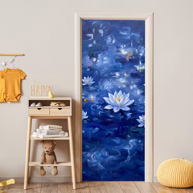 Deursticker - Blauwe waterlelie - Water — 6