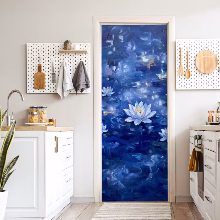 Deursticker - Blauwe waterlelie - Water — 7