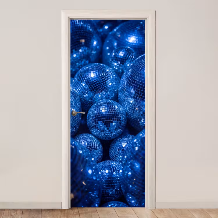 Deursticker - Discobal - Feest - Blauw — 1