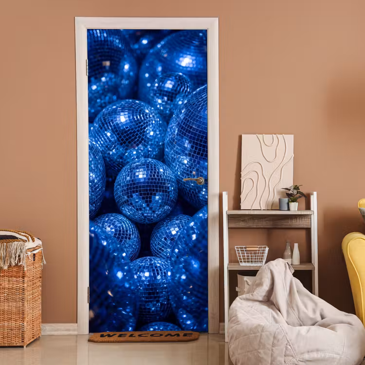 Deursticker - Discobal - Feest - Blauw — 2