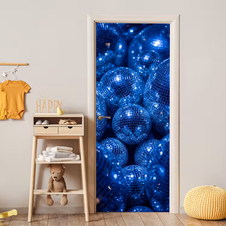 Deursticker - Discobal - Feest - Blauw — 6